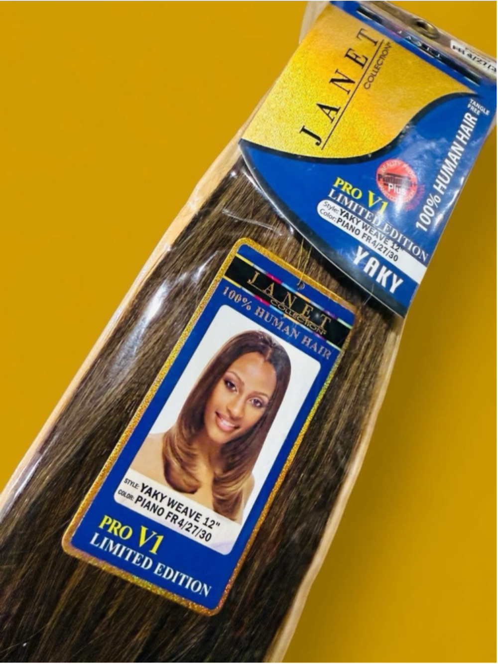 Janet Collection Pro V1 Limited Edition Yaky Weave 12” 100% Human Hair FR4/27/30